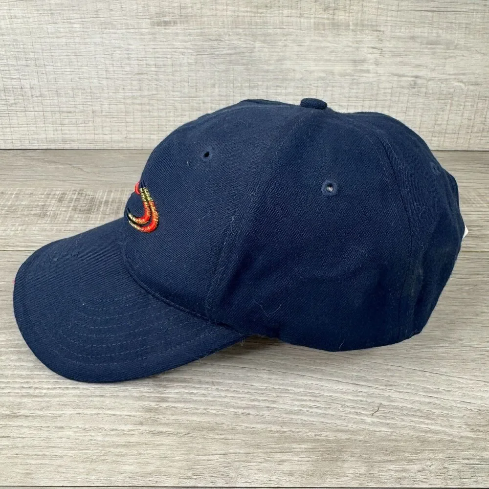 Vintage Nike Baseball Cap Mens One Size Midnight Navy Swoosh Logo Strapback Hat